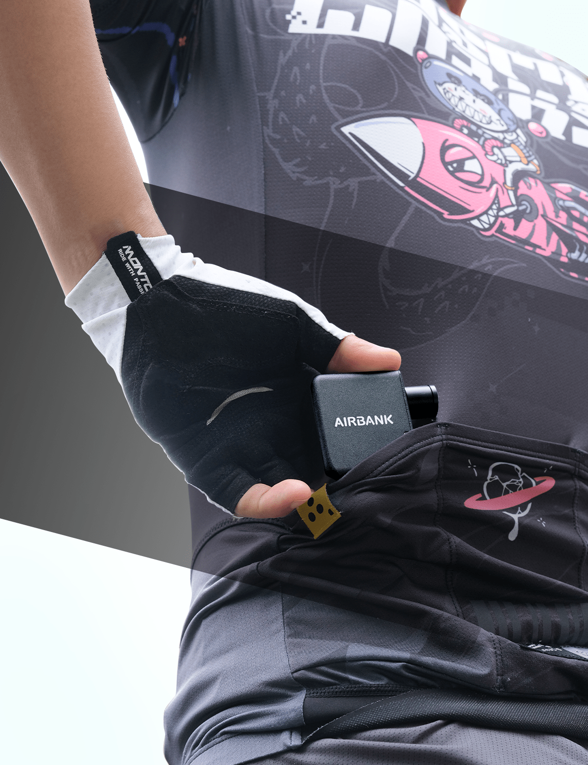 AIRBANK - akku-betriebene Taschen-Luftpumpe für Rennrad und Gravelbike mit bis zu 7 bar Leistung