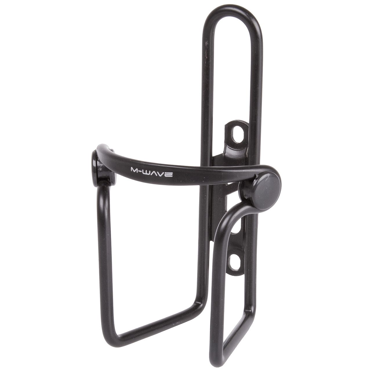 M-Wave Flaschenhalter aus Aluminium Schwarz eloxiert mit Knopf