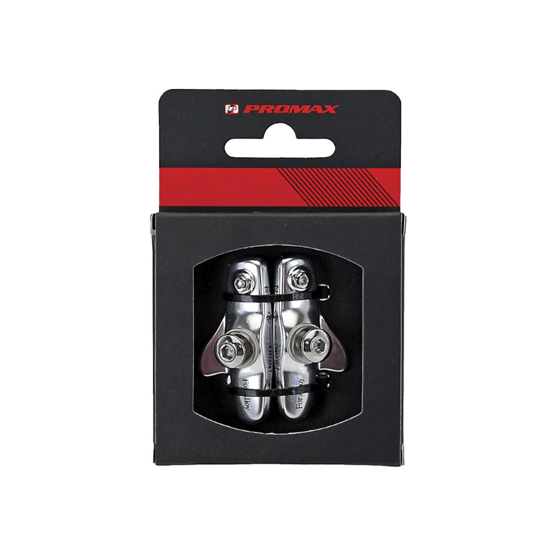 Promax Alu Bremsschuhe silber für Rennrad, Fixie oder Bahnrad