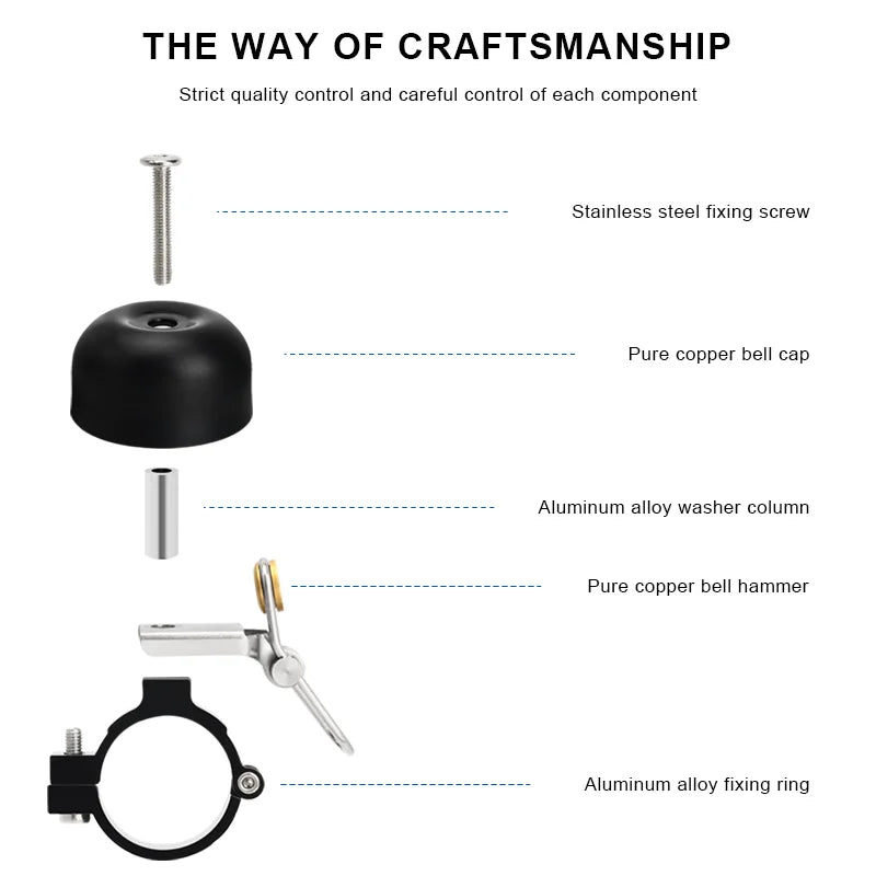 riderace Trekking-Rad und Gravelbike Retro Klingel