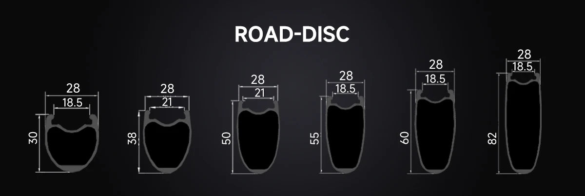 EliteWheels - Carbon-Felgen SLT Laufradsatz 700C x 19mm 28 Zoll