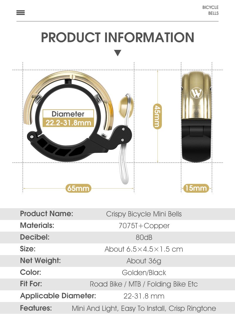 WEST BIKING Retro Klingel