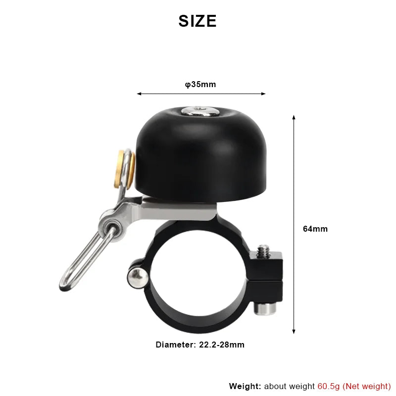 riderace Trekking-Rad und Gravelbike Retro Klingel