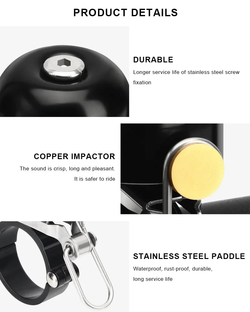 riderace Trekking-Rad und Gravelbike Retro Klingel