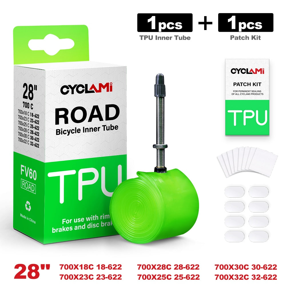 Cyclami Ultraleicht Schlauch 700x18/32c Sclaverand-Ventil 80mm - TPU