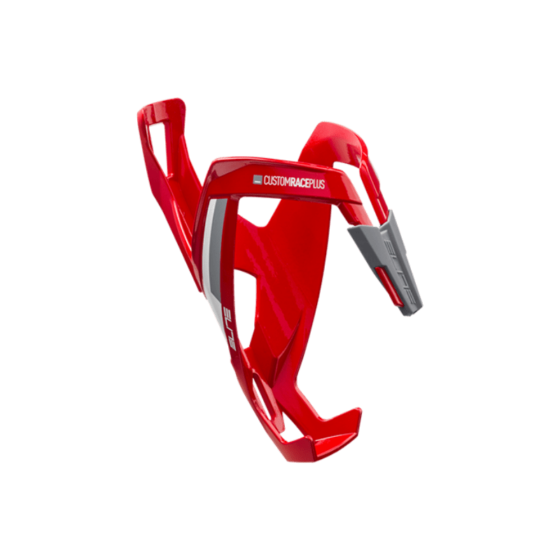 Elite CUSTOM Race PLUS Flaschenhalter Rot/Weiß glänzend