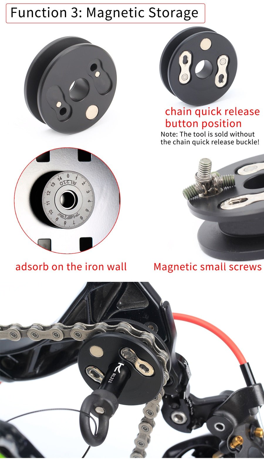 2 IN 1 Bike Chain Clean Keeper Tool Quick Release Lever For Barrel 12mm Bucket Shaft Bicycle Chain Oil Tool Washing Holder