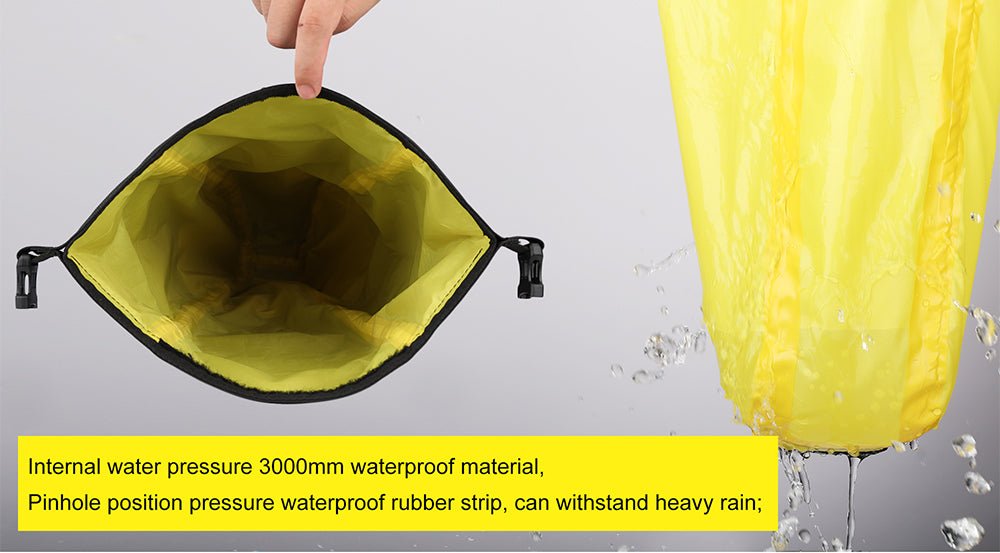 Rhinowalk Sattelstütztasche 10 Liter - wasserdicht schwarz