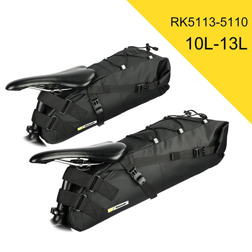 Rhinowalk Sattelstütztasche 10 Liter - wasserdicht schwarz