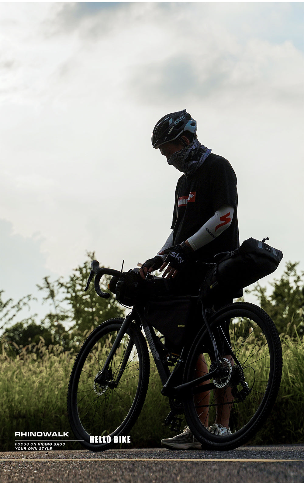 Rhinowalk Sattelstütztasche 10 Liter - wasserdicht schwarz