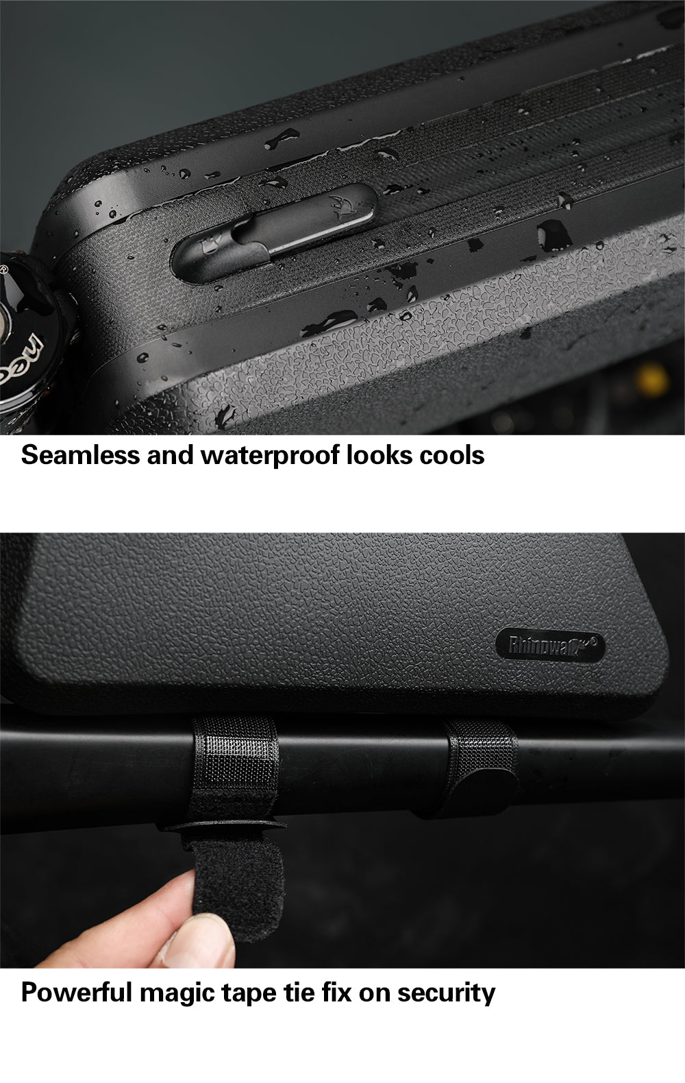 Rhinowalk Rahmentasche 1,5 Liter - wasserdicht schwarz für Oberrohr