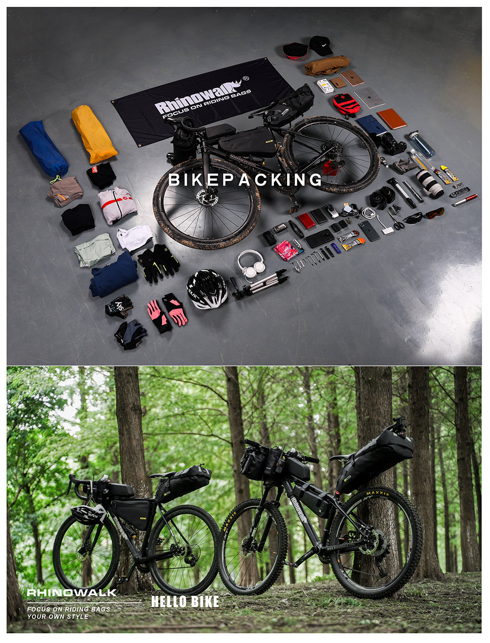 Rhinowalk Sattelstütztasche 10 Liter - wasserdicht schwarz