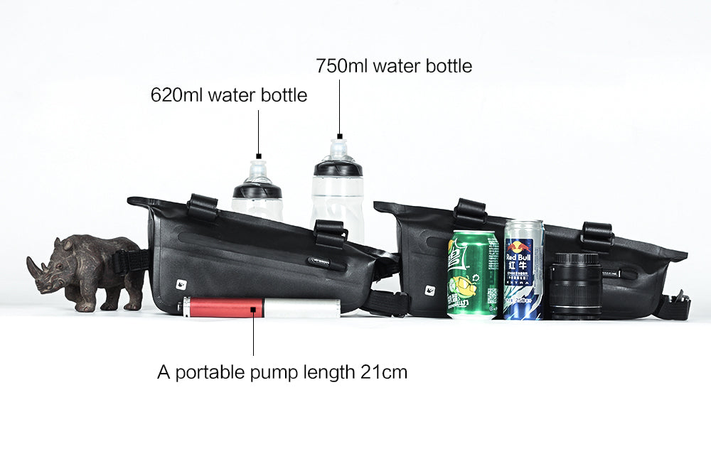 Rhinowalk Rahmentasche 2,2 Liter - wasserdicht schwarz für Oberrohr