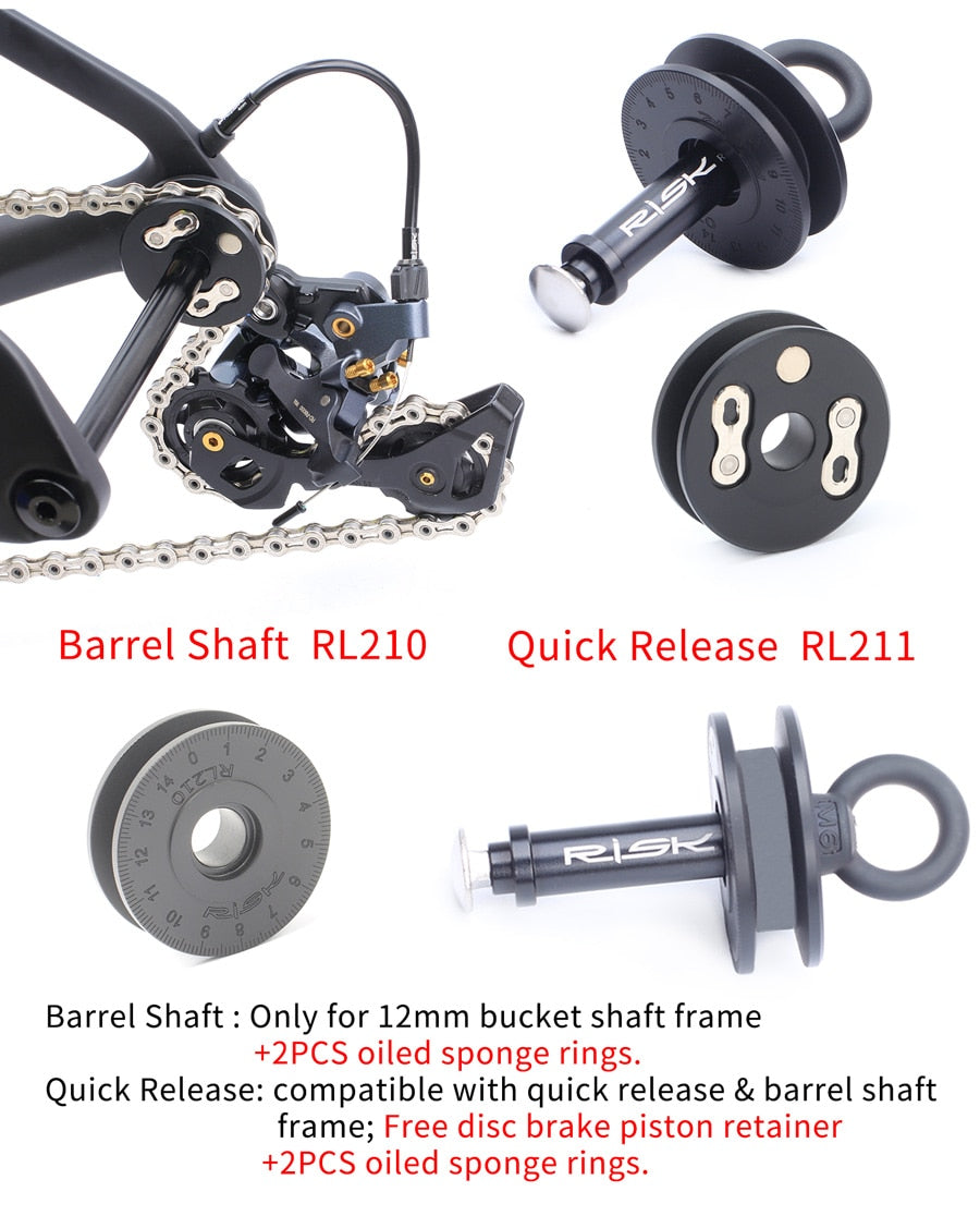 2 IN 1 Bike Chain Clean Keeper Tool Quick Release Lever For Barrel 12mm Bucket Shaft Bicycle Chain Oil Tool Washing Holder