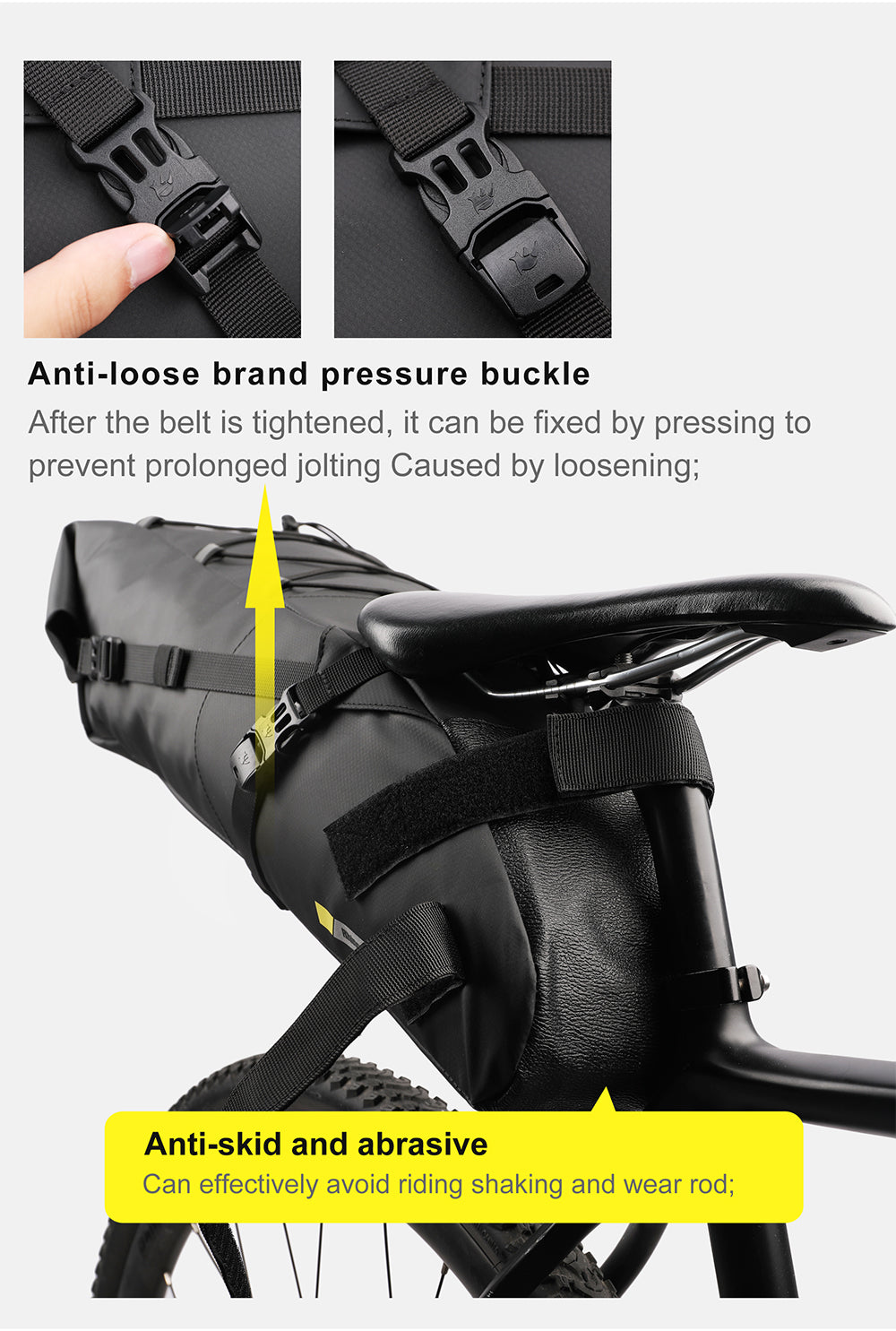 Rhinowalk Sattelstütztasche 13 Liter - wasserdicht schwarz