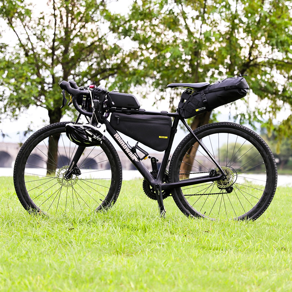 Rhinowalk Sattelstütztasche 10 Liter - wasserdicht schwarz