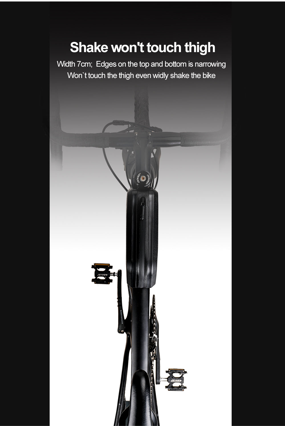 Rhinowalk Rahmentasche 1,2 Liter - wasserdicht schwarz für Oberrohr