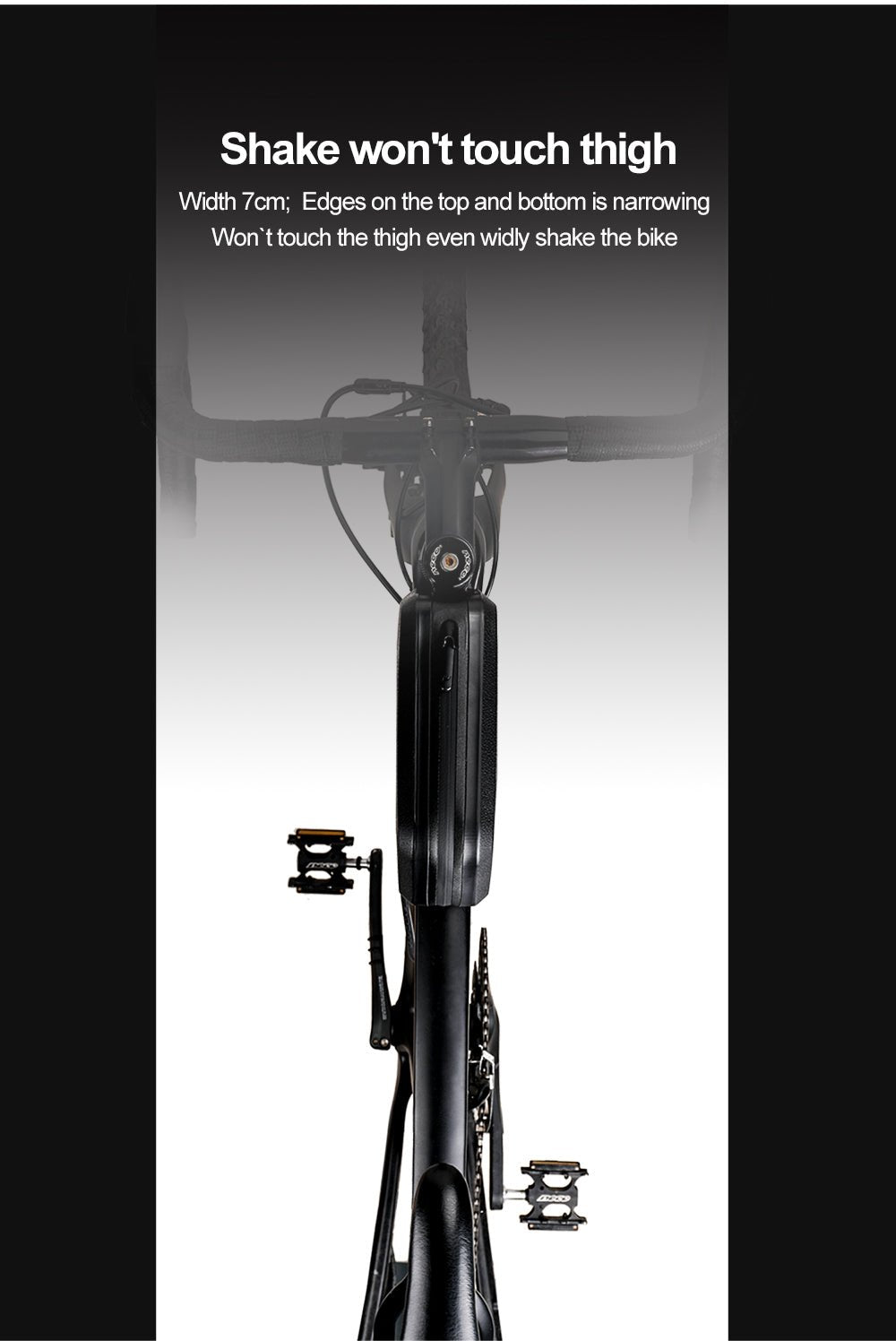 Rhinowalk Rahmentasche 1,5 Liter - wasserdicht schwarz für Oberrohr