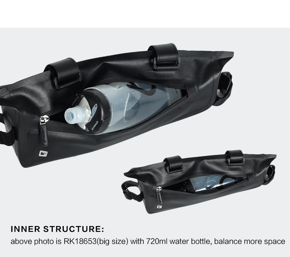 Rhinowalk Rahmentasche 2,2 Liter - wasserdicht schwarz für Oberrohr