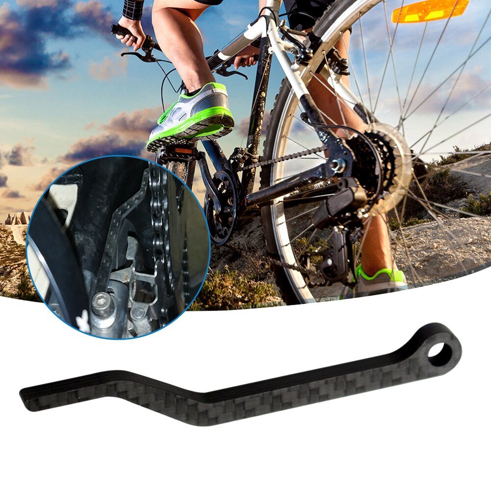 Road Bicycle Chain Guide Protector Drop Catcher Carbon Fiber Chains Anti-Drop Stabilizer Bike Accessories Black