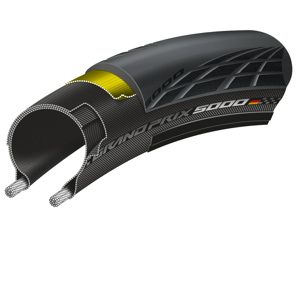 Reifen Continental Grand Prix 5000 - 28 Zoll 28-622 - schwarz