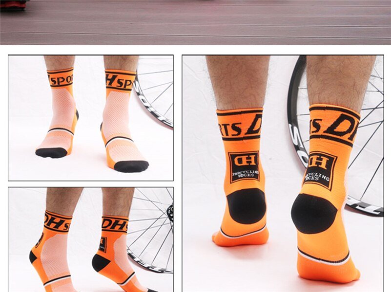 DH-Sports DH-01 Fahrrad-Socken für Männer oder Frauen - atmungsaktiv