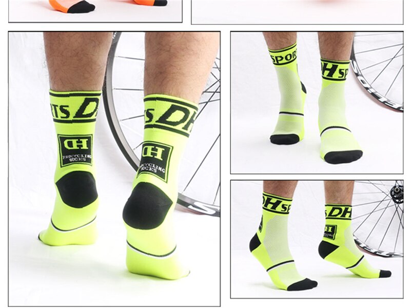 DH-Sports DH-01 Fahrrad-Socken für Männer oder Frauen - atmungsaktiv