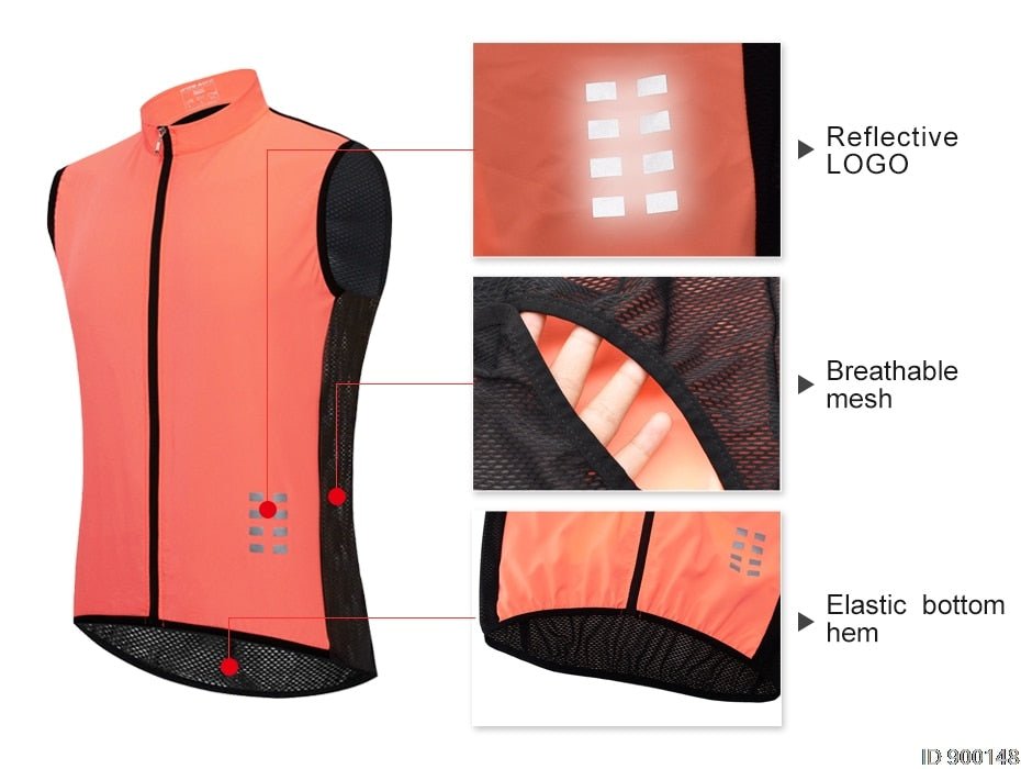 WOSAWE Windweste - Reflektierend, winddicht und wasserabweisend