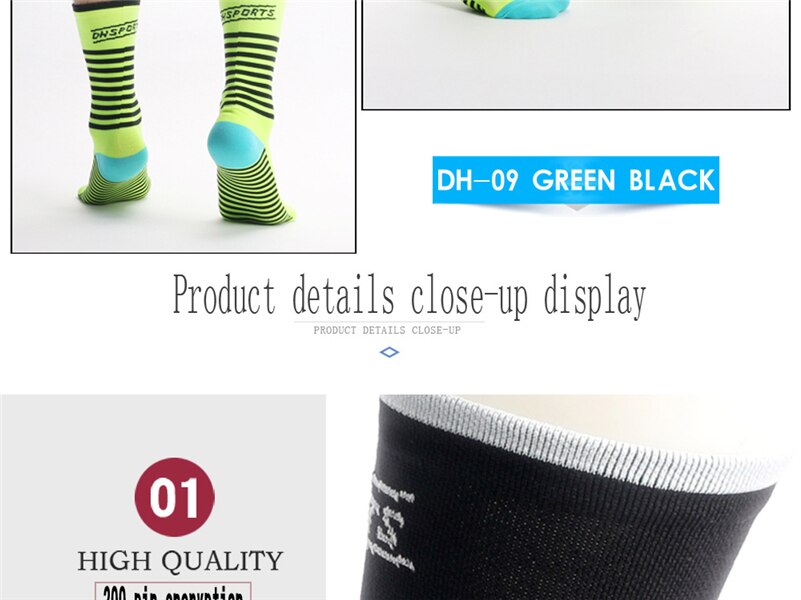 DH-Sports DH-09 Fahrrad-Socken für Männer oder Frauen - atmungsaktiv