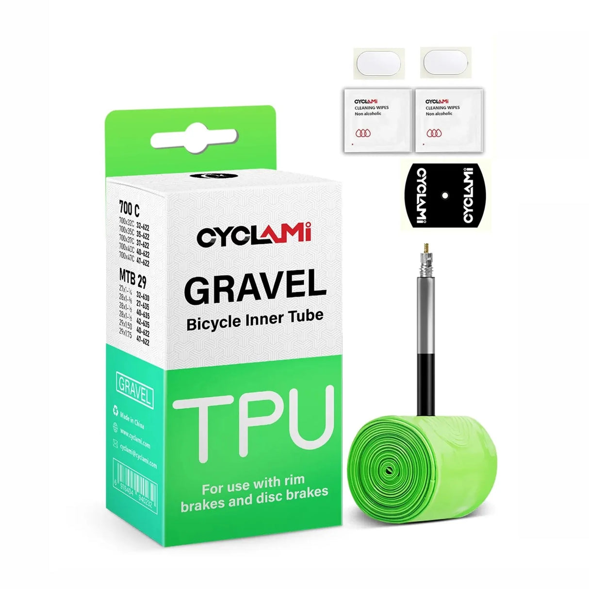 Cyclami Ultraleicht Schlauch 700x32/47c Sclaverand-Ventil 65mm - TPU für Gravelbikes