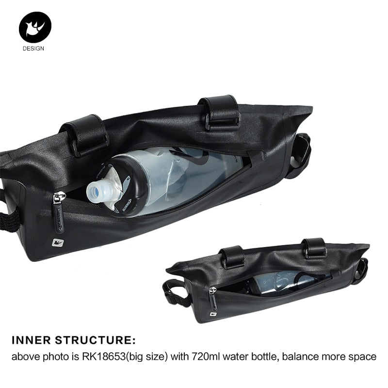 Rhinowalk Rahmentasche 2,8 Liter - wasserdicht schwarz für Oberrohr