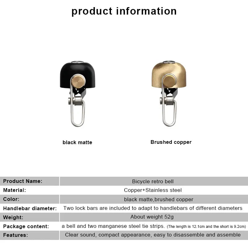 riderace Rennrad- und Gravelbike Retro Klingel