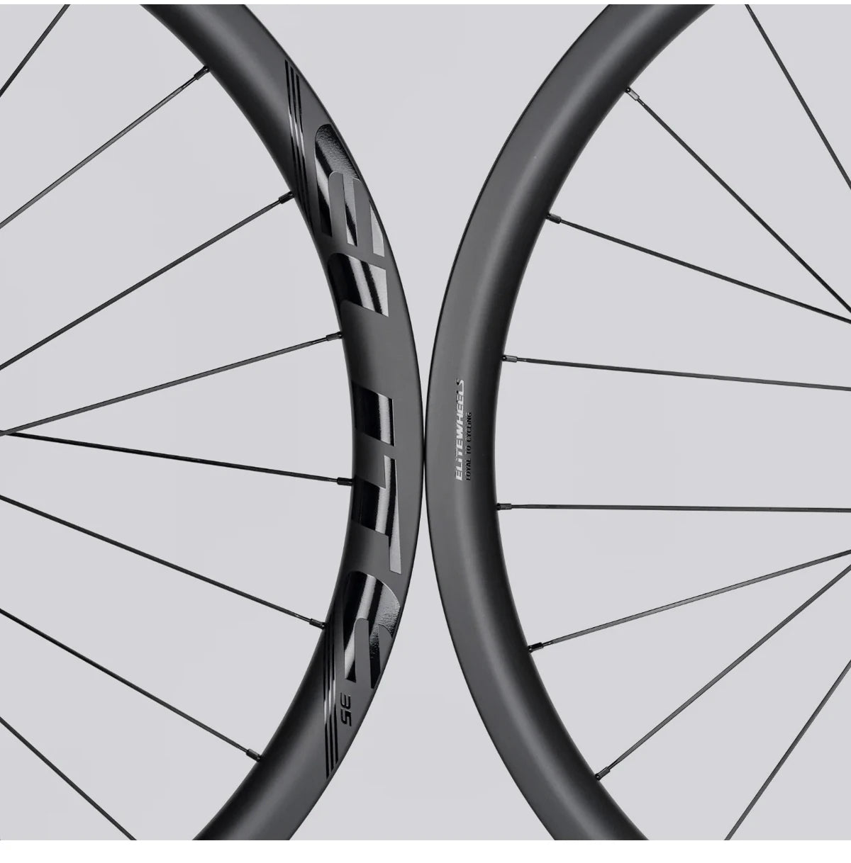 EliteWheels - Carbon-Felgen SLT Gravel Laufradsatz 700C x 24mm 28 Zoll