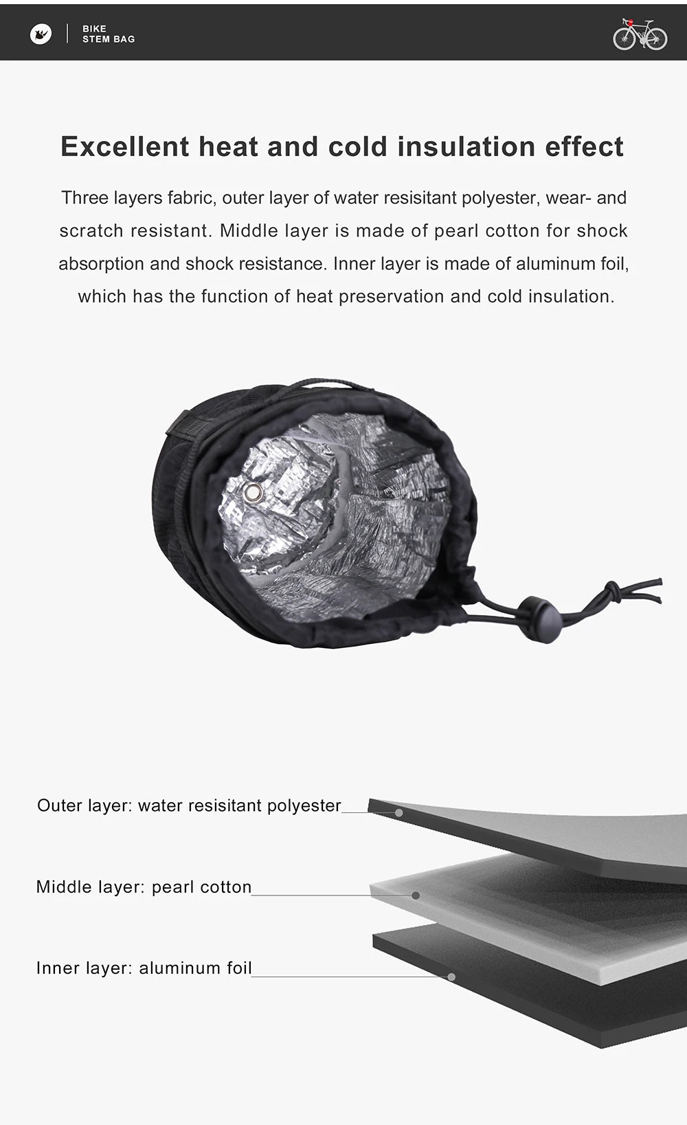 Rhinowalk Pouch Bag  - Flaschen- oder Futtertasche für den Lenker