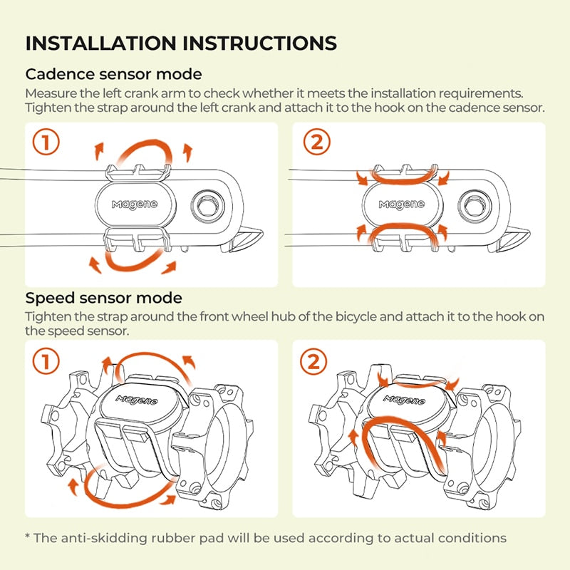 Magene S314 Geschwindigkeits- und Trittfrequenz Sensor (ANT+ & Bluetooth)