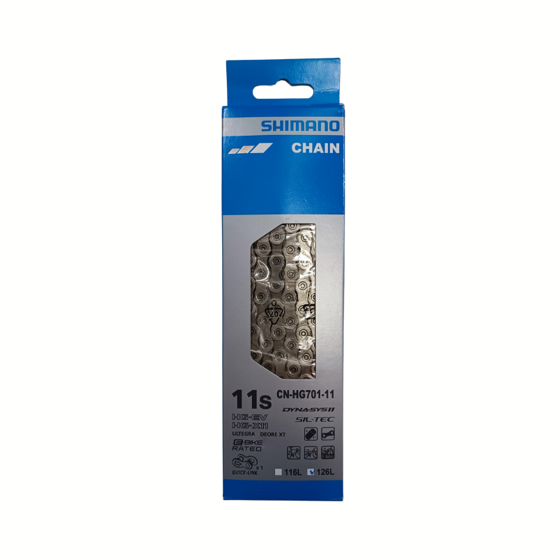 Shimano 11s Kette HG701Q 126 Glieder mit Quick Link Kettenschloss