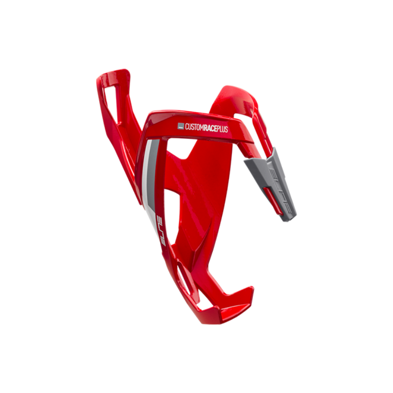 Elite CUSTOM Race PLUS Flaschenhalter Rot/Weiß glänzend