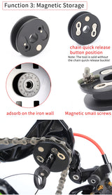 2 IN 1 Bike Chain Clean Keeper Tool Quick Release Lever For Barrel 12mm Bucket Shaft Bicycle Chain Oil Tool Washing Holder