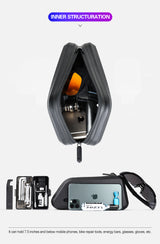 Rhinowalk Rahmentasche 1,5 Liter - wasserdicht schwarz für Oberrohr