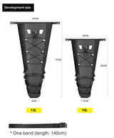 Rhinowalk Sattelstütztasche 10 Liter - wasserdicht schwarz