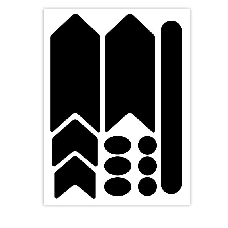 Fahrradkettenschutz Aufkleber - Kratzschutz für Fahrradrahmen - Typ 2