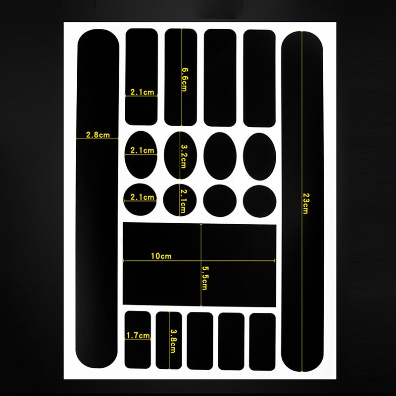 Fahrradkettenschutz Aufkleber - Kratzschutz für Fahrradrahmen - Typ 1