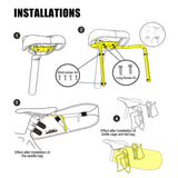 Rhinowalk Flaschenhalter und Taschenstabilisator für Rennrad und Gravelbike für Montage am Sattel